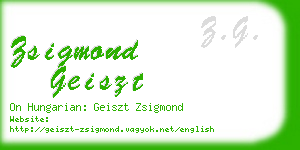 zsigmond geiszt business card